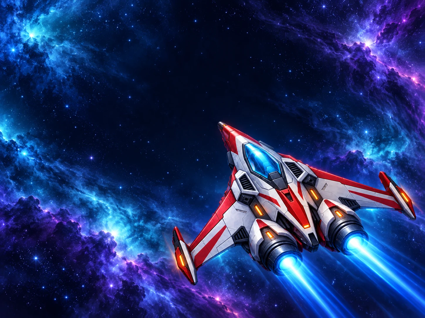 Actual Space Attack title-screen artwork referenced by the live game.